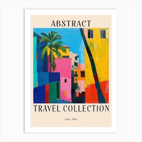 Abstract Travel Collection Poster Lima Peru 3 Art Print