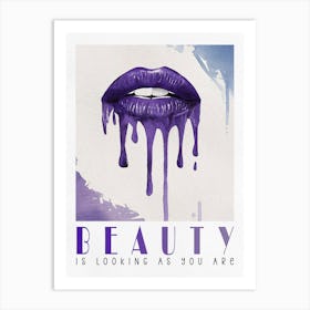 Purple Lip Art Print