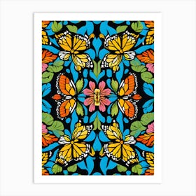 Butterflies Fabric Art Print