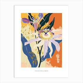 Colourful Flower Illustration Poster Passionflower 4 Art Print