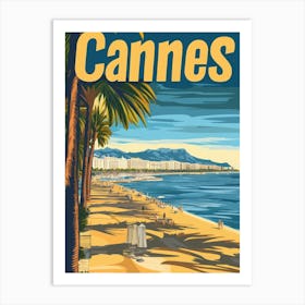 Aihrgdesign A Vintage Travel Poster Of Cannes Art Print