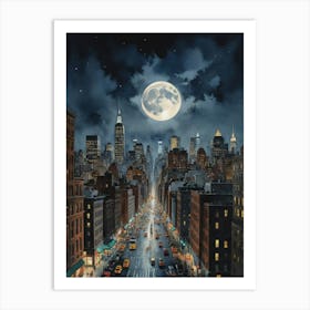 New York's Nighttime Symphony Art Print