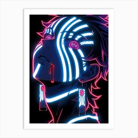 Neon Girl Art Print