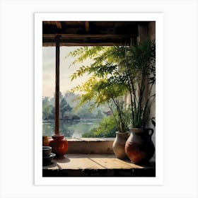 Chinese Window 1 Art Print