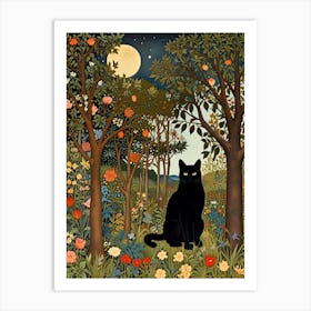 William Morris Cat In The Forest 14 Art Print