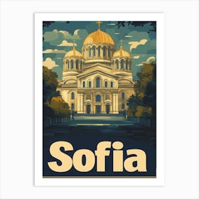 Aihrgdesign A Vintage Travel Poster Of Sofia 4 Art Print