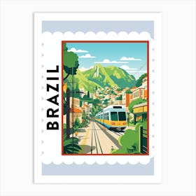 Brazil 2 Travel Stamp Poster Art Print