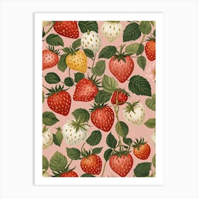 Strawberry Knots Art Print