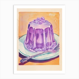 Purple Jelly Vintage Cookbook Illustration 3 Art Print