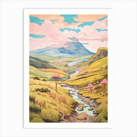 Cotopaxi National Park Ecuador Hike Illustration Art Print