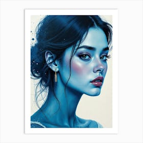 Blue Girl Art Print