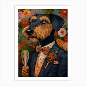 Airedale Whimsy 3 Art Print