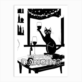 Cat Is Dancing Art Print