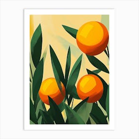 Oranges On A Tree Art Print