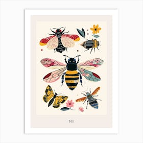 Colourful Insect Illustration Bee 8 Poster Art Print