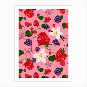 Strawberry Blackberry Vanilla Art Print