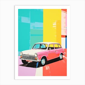 Retro Cars Colour Pop 2 Art Print
