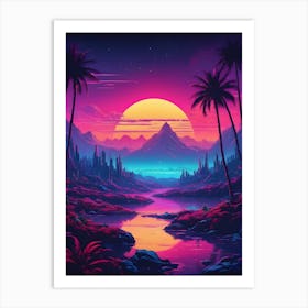 Psychedelic Landscape Art Print