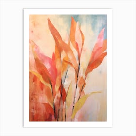 Fall Flower Painting Heliconia 1 Art Print