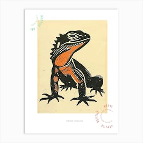 Panther Chameleon Bold Block 1 Poster Art Print