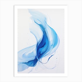 Abstract Blue Painting 1 Art Print