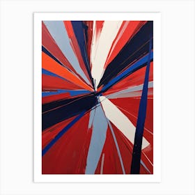 Abstract Red Blue Abstract Painting Art Print