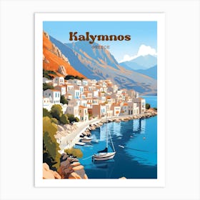 Kalymnos Greece Island Travel Art Art Print