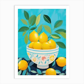 Trendy Kitchen Lemon Summer Art Print