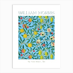 William Morris Four Fruits 1962 Cotton Fabric Exhibition HD Remastered Vibrant Poster Print for Feature Wall English Textile Artist Art Print