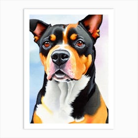 Manchester Terrier 4 Watercolour Dog Art Print