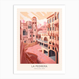 La Pedrera Barcelona Spain Travel Poster Art Print