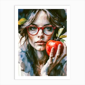 Boho Woman With An Apple 3 Art Print