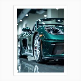 Green Porsche Spyder Art Print