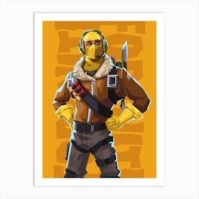 Fortnite Raptor Art Print