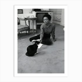 Eartha Kitt American Singer, Actress, Dancer, Comedian, Activist, Author, And Songwriter At Home Art Print