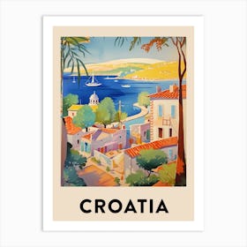 Croatia Vintage Travel Poster Art Print