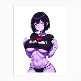 Love Goth Milk Art Print