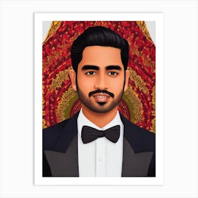 Suraj Sharma Illustration Movies Art Print