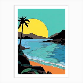 Minimal Design Style Of Seychelles 3 Art Print