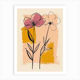 San Salvador Flower Market Boho Minimalist Style Art Print