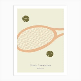 Boho Retro Sports 4 Tennis Ball 3 Art Print