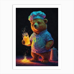 Chef Bear Art Print