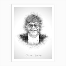 Elton John Art Print