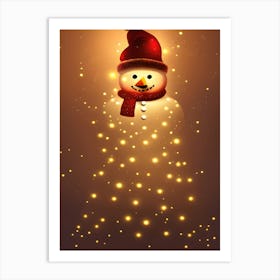 Christmas Snowman Art Print