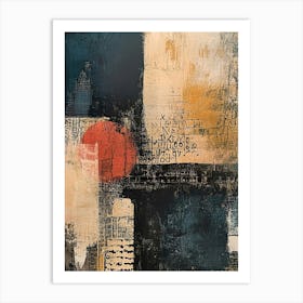 Abstract Painting With Text And Texture Art Print