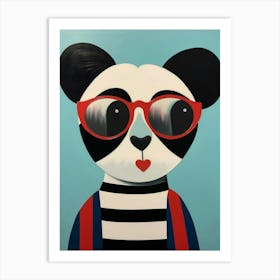 Little Panda 4 Wearing Sunglasses Art Print