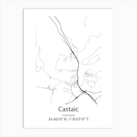 Castaic,United States Minimalist Map 1 Art Print