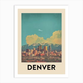 Denver Skyline Art Print