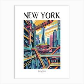 The Vessel New York Colourful Silkscreen Illustration 4 Poster Art Print