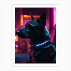 Neon Dog 5 Art Print